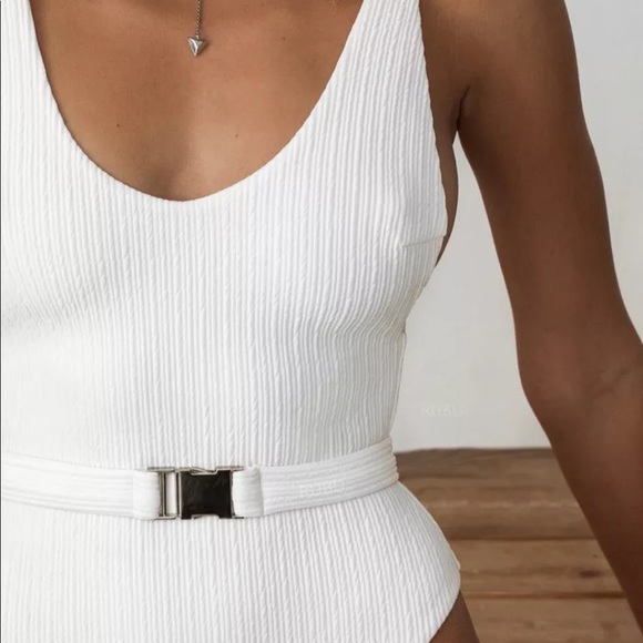 ❤️ 10. ribbed white belt monokini - Picture 5 of 8